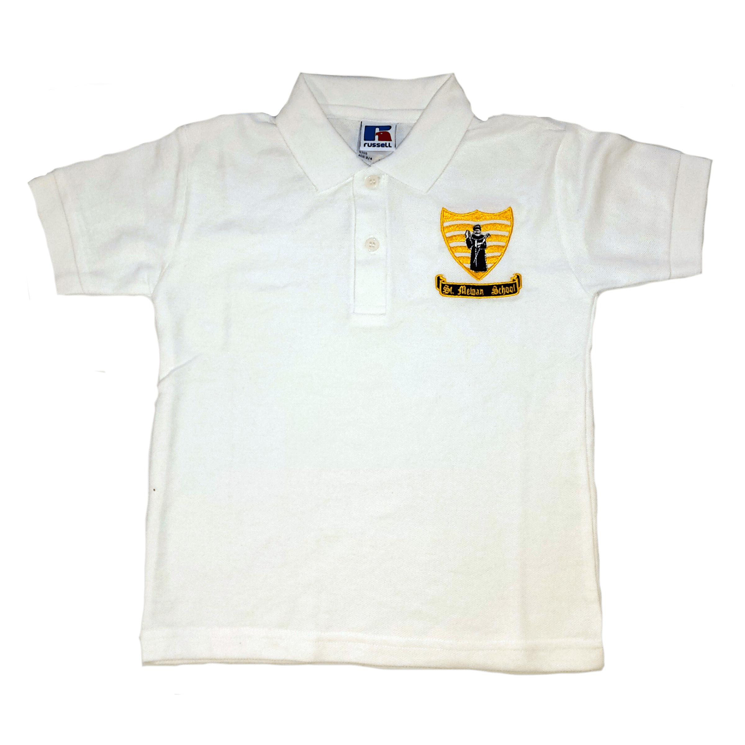 St Mewan White Polo Shirt - Cornwall Screenprint & Embroidery